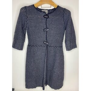 Curio Knit Button Front Cardigan Sweater Jacket Women's PM Charcoal‎ Gray